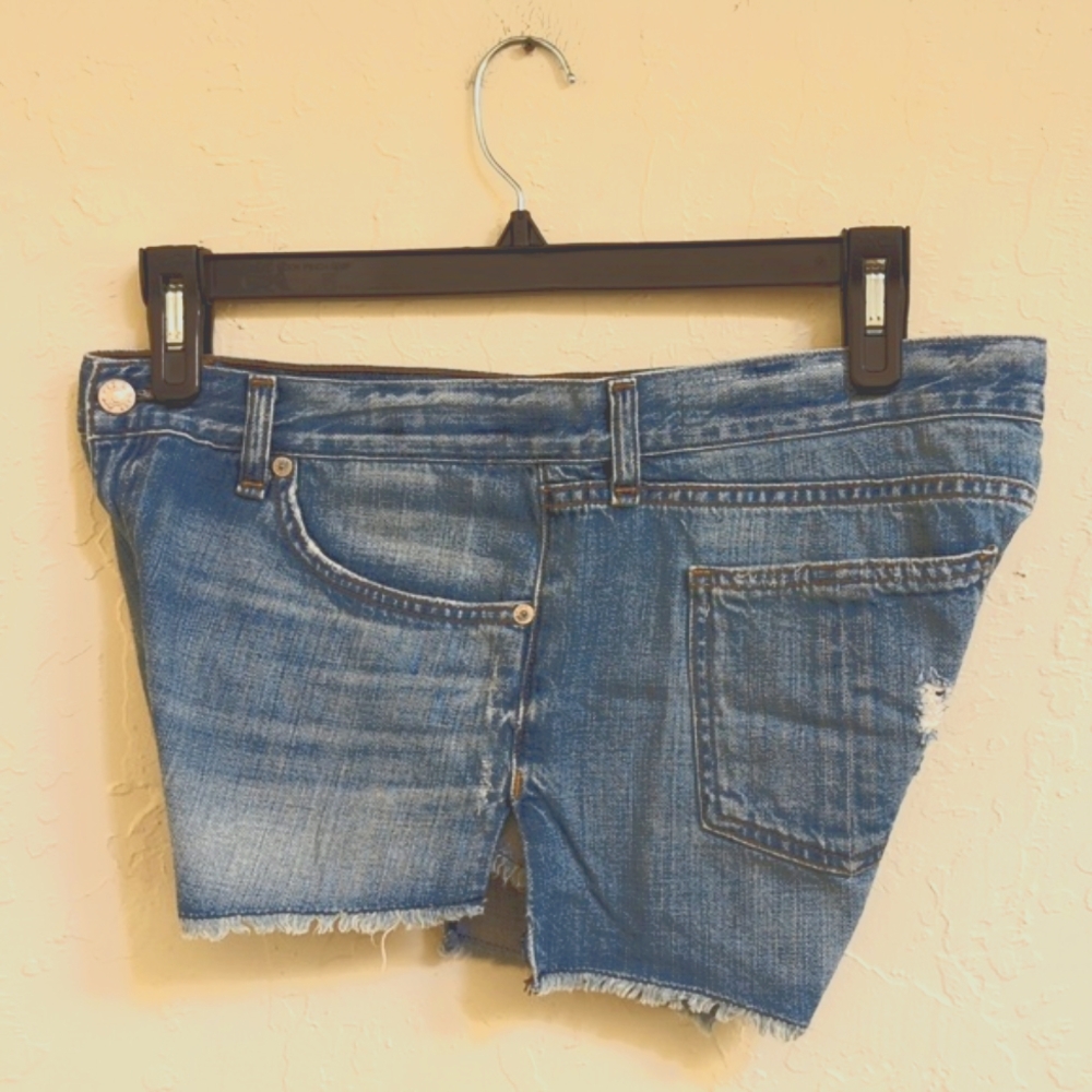 rag & bone Jean Cut Off Distressed Shorts in Chesapeake Size 31 - Picture 7 of 10